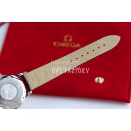 Omega New Sapphire Crystal Leather Strap Watch