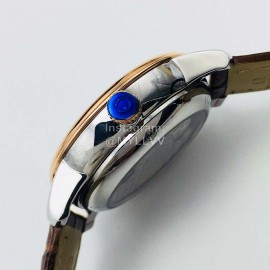 Omega New 316l Steel Case Leather Strap Watch