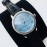 Omega 316l Steel Case Leather Strap Watch Blue