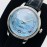 Omega 316l Steel Case Leather Strap Watch Blue