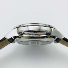 Omega 316l Steel Case Leather Strap Watch Blue