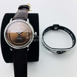 Omega Fashion Leather Strap 316l Steel Case Watch