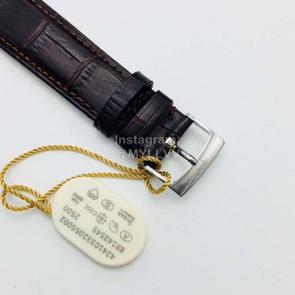 Omega Fashion Leather Strap 316l Steel Case Watch