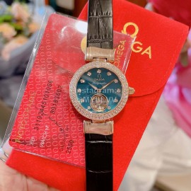 Omega Ladymatic Sapphire Crystal Diamond Watch