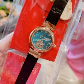 Omega Ladymatic Sapphire Crystal Diamond Watch
