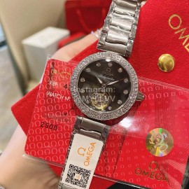 Omega Ladymatic New Diamond Sapphire Crystal Watch