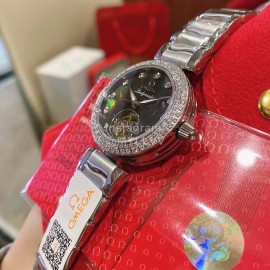 Omega Ladymatic New Diamond Sapphire Crystal Watch