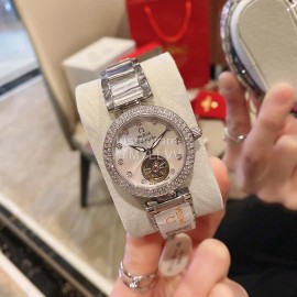 Omega Ladymatic Fashion Diamond Sapphire Crystal Watch