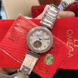 Omega Ladymatic Fashion Diamond Sapphire Crystal Watch