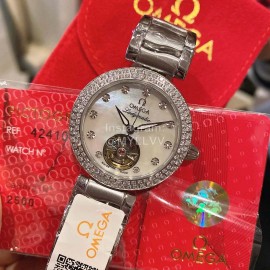 Omega Ladymatic Fashion Diamond Sapphire Crystal Watch