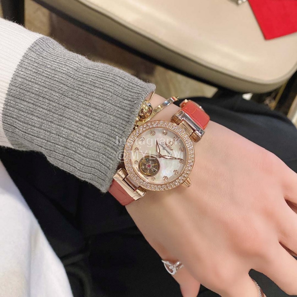 Omega Ladymatic Fashion Sapphire Crystal Diamond Watch