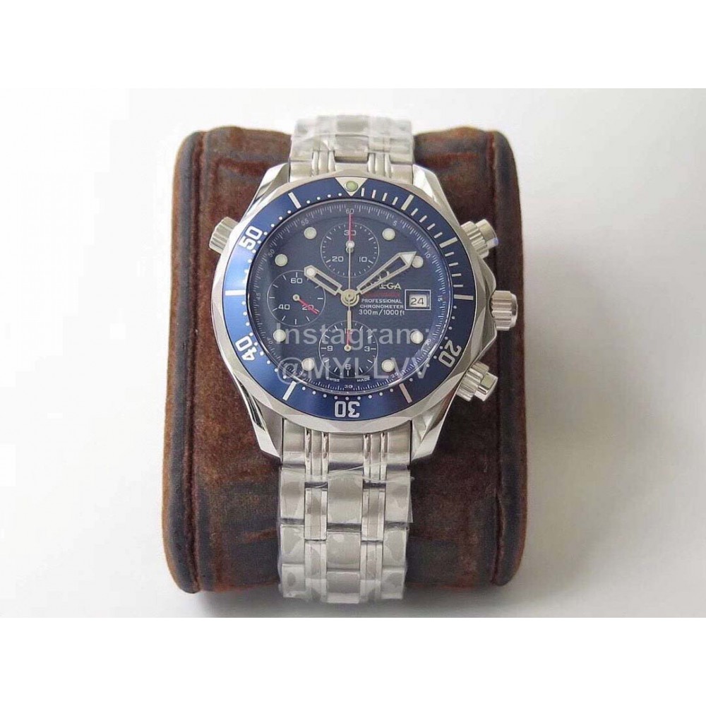 Omega 41.5mm Blue Dial Luminous Mechanical Watch