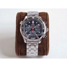 Omega 41.5mm Black Dial Luminous Mechanical Watch