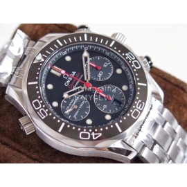 Omega 41.5mm Black Dial Luminous Mechanical Watch