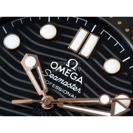 Omega Black Ceramic Dial Steel Strap Watch