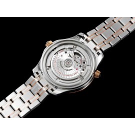 Omega Black Ceramic Dial Steel Strap Watch