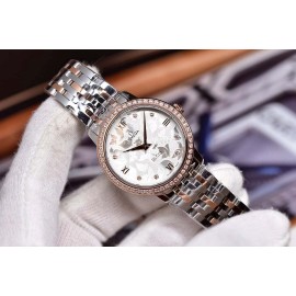 Omega Fashion 32.7mm Butterfly Dial Steel Strap Watch