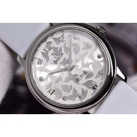 Omega New Butterfly 32.7mm Dial Satin Leather Strap Watch