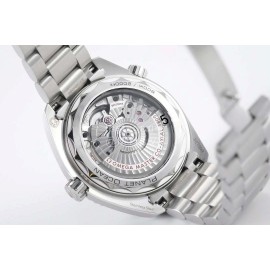 Omega 39.5mm Ceramic Dial Steel Strap Watch For Women