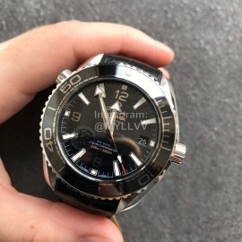 Omega 39.5mm Ceramic Dial Leather Strap Watch For Women