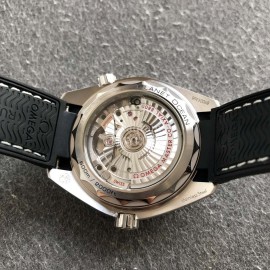 Omega 39.5mm Ceramic Dial Leather Strap Watch For Women