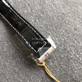 Omega 39.5mm Ceramic Dial Leather Strap Watch For Women