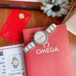 Omega New Roman Numeral Dial Diamond Watch