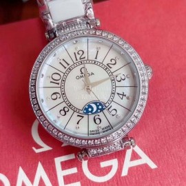 Omega Fashion Roman Numeral Dial Diamond Watch