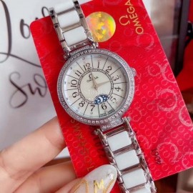 Omega Fashion Roman Numeral Dial Diamond Watch