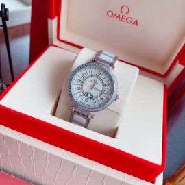 Omega Fashion Roman Numeral Dial Diamond Watch