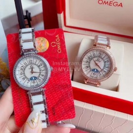 Omega Fashion Roman Numeral Dial Diamond Watch