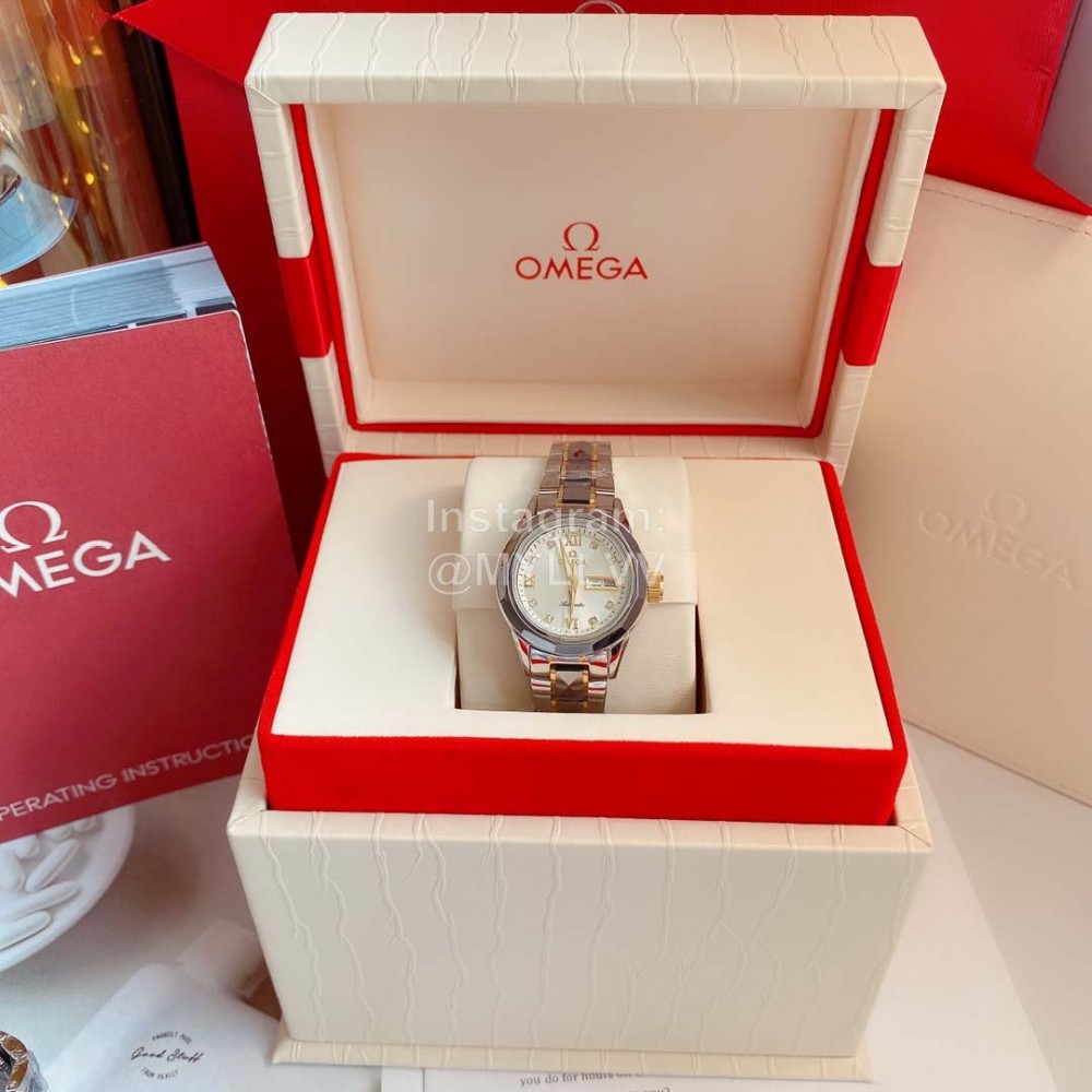 Omega 316l Steel Case Sapphire Crystal Watch For Women