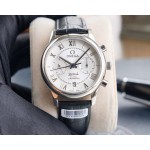 Omega Sapphire Crystal Roman Numeral Dial Watch Black