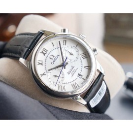 Omega Sapphire Crystal Roman Numeral Dial Watch Black