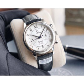 Omega Sapphire Crystal Roman Numeral Dial Watch Black