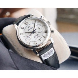 Omega Sapphire Crystal Roman Numeral Dial Watch Black