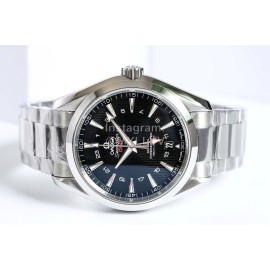 Omega 41.5mm Black Dial Steel Strap Watch