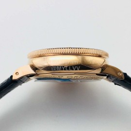 Panerai Vs Factory 42mm Dial Black Leather Strap Watch