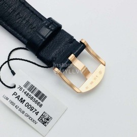 Panerai Vs Factory 42mm Dial Black Leather Strap Watch