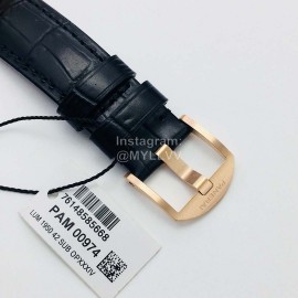 Panerai Vs Factory 42mm Dial Black Leather Strap Watch