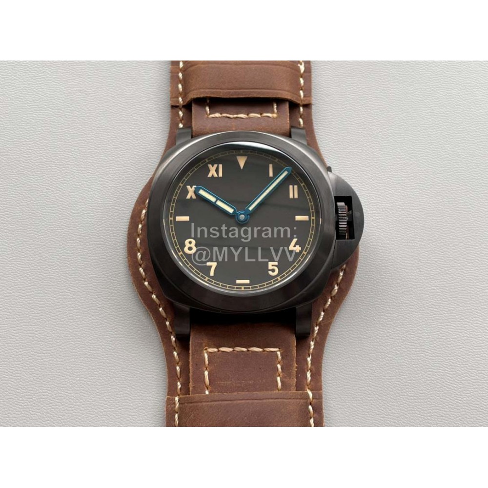 Panerai Coffee Leather Calfskin Strap Watch Pam779