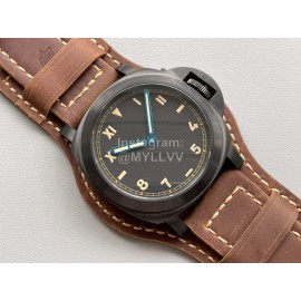 Panerai Coffee Leather Calfskin Strap Watch Pam779