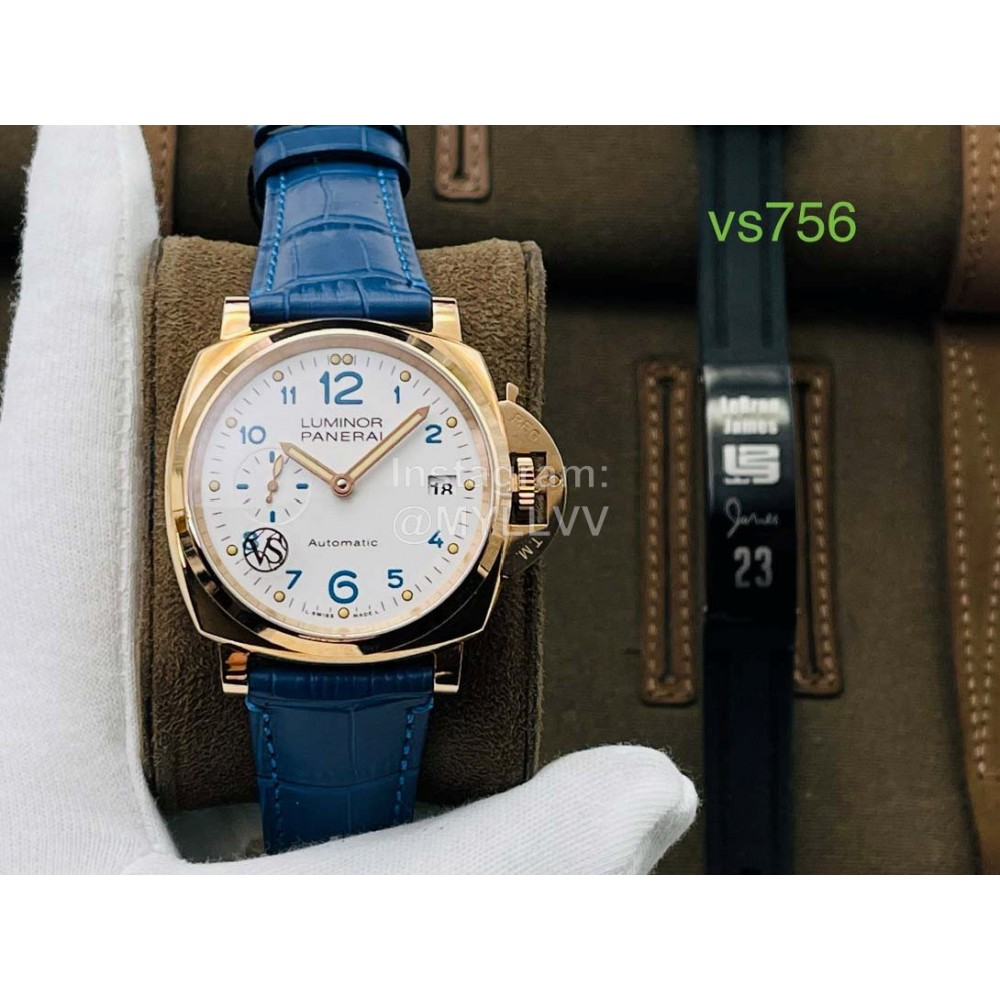 Panerai Vs Factory Blue Leather Strap Watch 