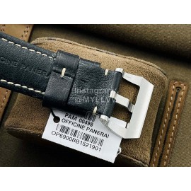 Panerai Vs Factory Black Leather Strap Watch