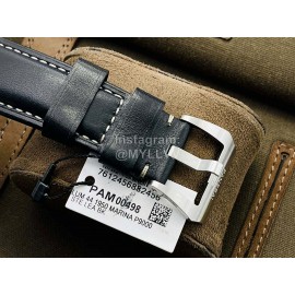 Panerai Vs Factory Black Leather Strap Watch