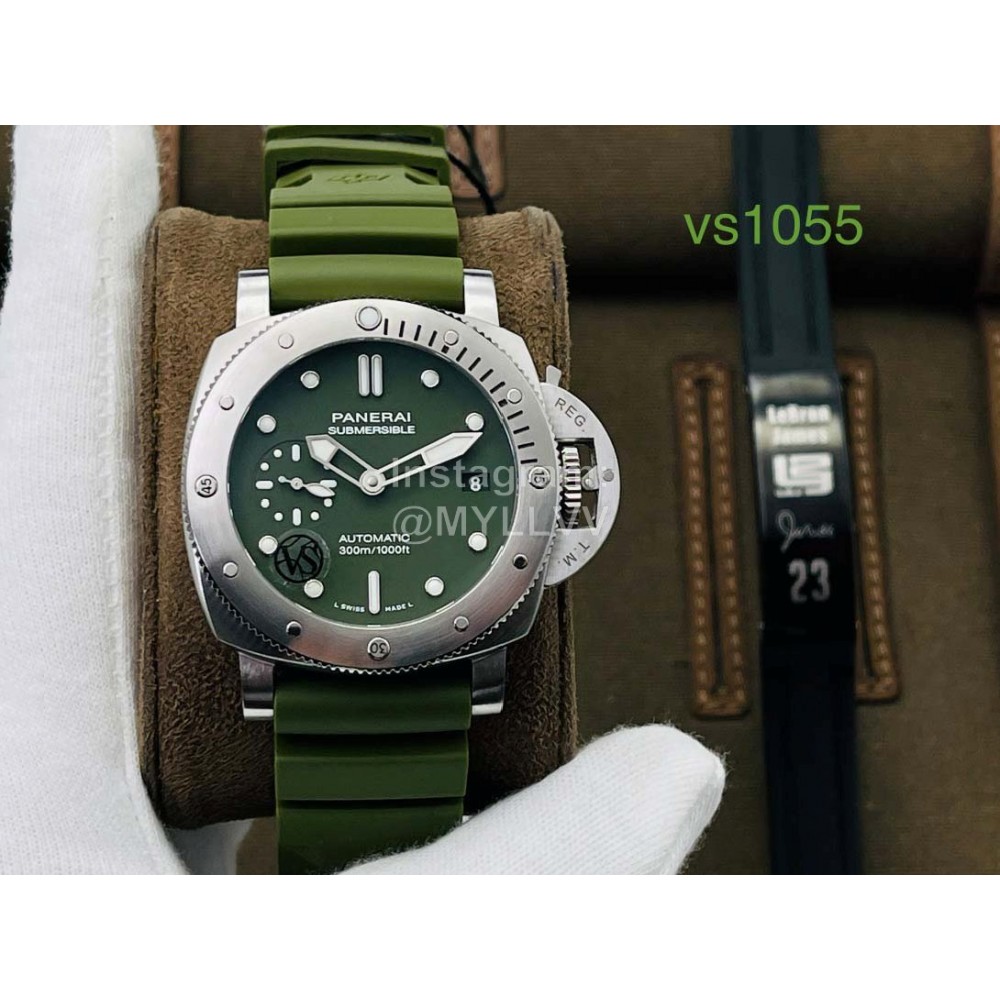 Panerai Vs Factory 42mm Dial Green Strap Watch Pam1055