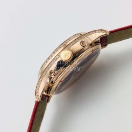 Patek Philippe 35mm Dial Leather Strap Multifunctional Watch Red