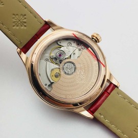 Patek Philippe 35mm Dial Leather Strap Multifunctional Watch Red