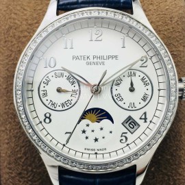 Patek Philippe 35mm Dial Leather Strap Multifunctional Watch