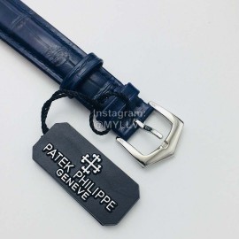 Patek Philippe 35mm Dial Leather Strap Multifunctional Watch